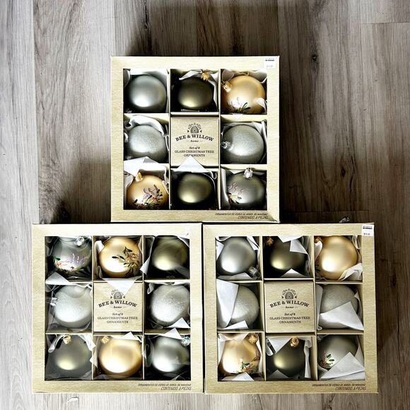 Bee & Willow Satin Hand Crafted Glass Ball Holiday Ornament BedBathBeyond Poland